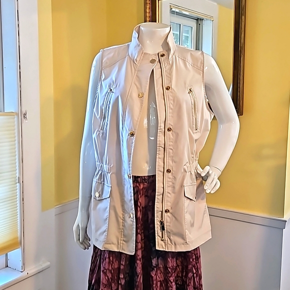 NEW New Jones New York Cream Utility Vest - Picture 5 of 10